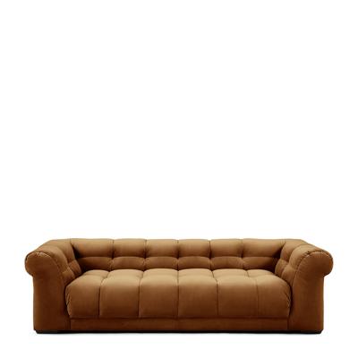 Rivièra Maison 3,5-zits Bank 'Cobble Hill' Velvet, kleur Cognac