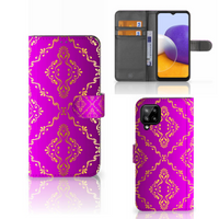 Wallet Case Samsung Galaxy A22 4G | M22 Barok Roze - thumbnail