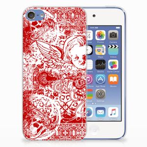 Silicone Back Case Apple iPod Touch 5 | 6 Angel Skull Rood