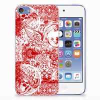 Silicone Back Case Apple iPod Touch 5 | 6 Angel Skull Rood - thumbnail