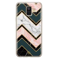 Samsung Galaxy A6 2018 siliconen hoesje - Marmer triangles