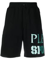 Plein Sport short de sport à logo imprimé - Noir