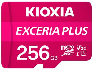 Kioxia EXCERIA PLUS microSDXC-kaart 256 GB A1 Application Performance Class, UHS-I, v30 Video Speed Class A1-vermogensstandaard, Schokbestendig, Waterdicht