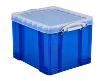 Opbergbox Really Useful 35 liter 480x390x310 mm transparant blauw