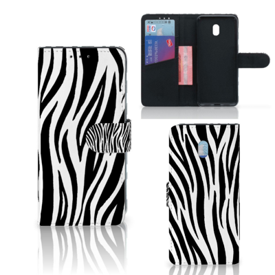 Xiaomi Redmi 8A Telefoonhoesje met Pasjes Zebra Xiaomi Redmi 8A Telefoonhoesje met Pasjes Zebra