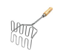 Kitchen Tools Aardappelstamper - Houten handgreep - 37 cm - thumbnail