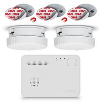Alecto BPB19 Brandpreventiebox met 2 mini rookmelders , 1 koolstofmonooxidemelder en 3 magnetische montagesets