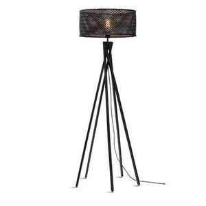 GOOD&MOJO Vloerlamp Java - Bamboe Zwart - Ø50x146cm