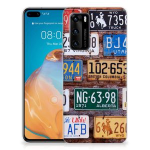 Huawei P40 Siliconen Hoesje met foto Kentekenplaten