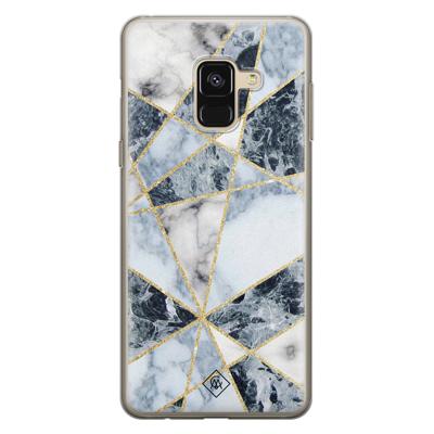 Samsung Galaxy A8 (2018) siliconen hoesje - Marmer blauw Samsung Galaxy A8 (2018) siliconen hoesje - Marmer blauw