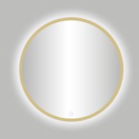 Best Design Badkamerspiegel Venetië Nancy LED Verlichting 140x140 cm Rond Mat Goud