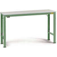 Manuflex LU7038.6011 ESD ESD-werktafel universele speciale reden tafel met melamine schijf, bxdxh = 1250 x 800 x 725-1025 mm Reseda groen (RAL 9010) - thumbnail