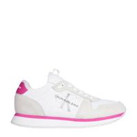 CALVIN KLEIN JEANS suède sneakers wit/roze