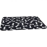 Hondendeken Fleece Botmotief Zwart 150 x 130 cm Flamingo Zwart