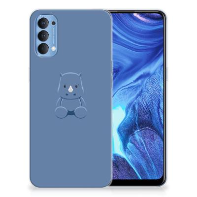 OPPP Reno 4 Telefoonhoesje met Naam Baby Rhino