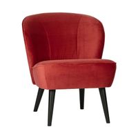 Woood Sara fauteuil fluweel Raspberry - thumbnail