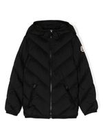 Moncler Enfant doudoune à patch logo - Noir