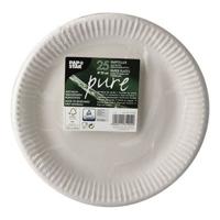 Papstar kartonnen borden wit 23cm