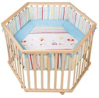 Roba babybox Butterfly zeshoek 121 x 106 cm hout naturel
