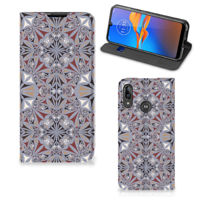 Motorola Moto E6 Plus Standcase Flower Tiles