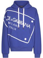 Dolce & Gabbana hoodie à logo imprimé - Bleu