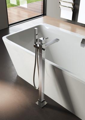 Hotbath Bloke vrijstaande badmengkraan chroom