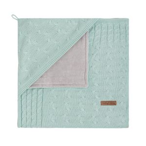 Baby's Only wikkeldeken / omslagdoek chenille Cable mint Maat