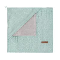 Baby's Only wikkeldeken / omslagdoek chenille Cable mint Maat - thumbnail