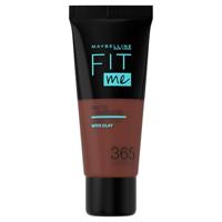 Maybelline New York - Fit Me Matte + Poreless Foundation - 365 Espresso - Medium Dekkende Foundation