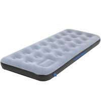 High Peak Unisex Single Comfort Plus luchtbed, met geïntegreerde voetpomp en antislipfunctie, ademend, robuust, zachte bovenkant voor binnen en buiten, grijs/blauw/zwart, L