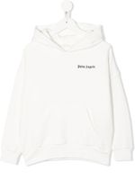 Palm Angels Kids hoodie à logo imprimé - Blanc