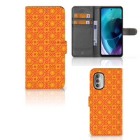 Motorola Moto G51 5G Telefoon Hoesje Batik Oranje - thumbnail