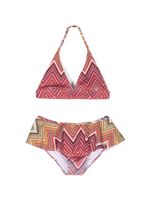 Missoni Kids bikini volanté à imprimé chevrons - Rouge - thumbnail