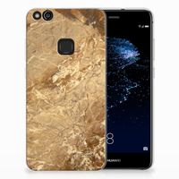 Huawei P10 Lite TPU Siliconen Hoesje Marmer Creme