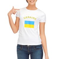 T-shirt met vlag Oekraine print voor dames - thumbnail