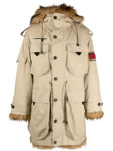 DSQUARED2 parka en coton à patch logo - Tons neutres