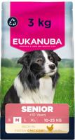 Eukanuba Senior Hondenvoer met verse kip voor middelgrote rassen, premium droogvoer voor oudere honden, 3 kg