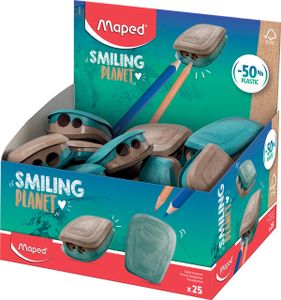 Puntenslijper Maped Smiling Planet 2-gaats display ÃƒÆ' 25 stuks