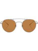 Oliver Peoples lunettes de soleil Reymont à monture ronde - Argent