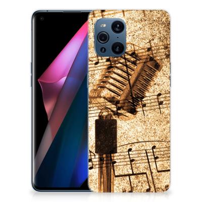 OPPO Find X3 | X3 Pro Siliconen Hoesje met foto Bladmuziek OPPO Find X3 | X3 Pro Siliconen Hoesje met foto Bladmuziek