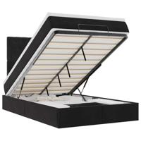 vidaXL Ottoman bed met matrassen 120x200cm fluweel zwart, bedframe, ottoman bedframe, bedframe met opbergruimte onder het bed, bedframe met opbergruimte