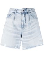 Armani Exchange short en jean à effet usé - Bleu - thumbnail