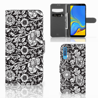 Samsung Galaxy A7 (2018) Hoesje Black Flowers