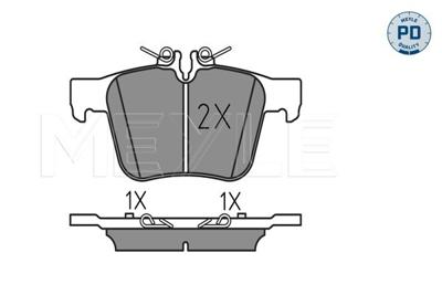 Remblokkenset, schijfrem MEYLE, Inbouwplaats: Achteras: , u.a. fÃ¼r Mercedes-Benz