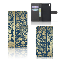 Sony Xperia Z1 Hoesje Beige Flowers