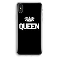 Queen zwart: iPhone XS Max Transparant Hoesje - thumbnail