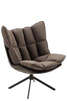 J-Line Stoel Relax Kussen Op Frame Textiel/Metaal Grijs