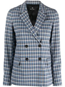 PS Paul Smith blazer croisé à carreaux - Gris