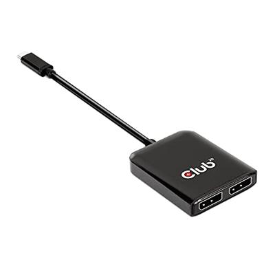 Club 3D Multi Stream Transporter (MST) Hub USB 3.2 Gen2 Type-C naar DisplayPort ™ Dual Monitor 4K60Hz St./B