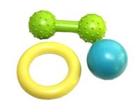 Little Rascals Hondenspeelgoedset, van rubber, 3-delige set